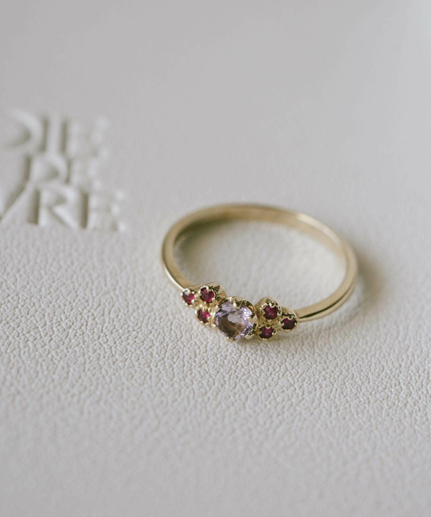 クローバー 天然石 リング おしゃれ 指輪 ゴールド【terra-clava テラ