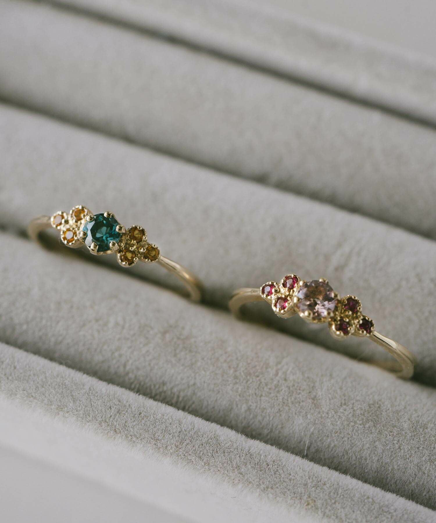 クローバー 天然石 リング おしゃれ 指輪 ゴールド【terra-clava テラ