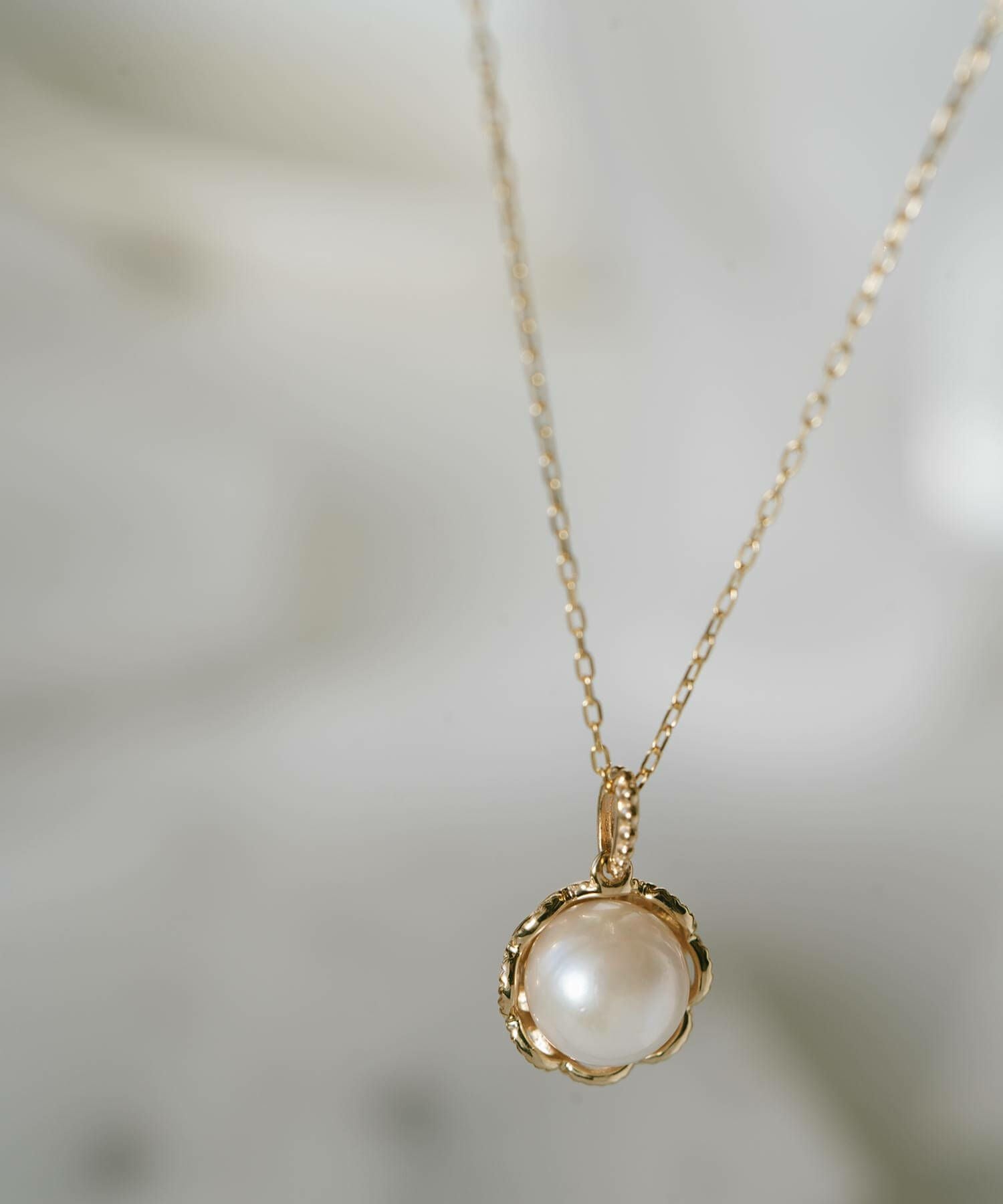 パール ネックレス 40cm レディース シンプル 【perle-fiore ペルル