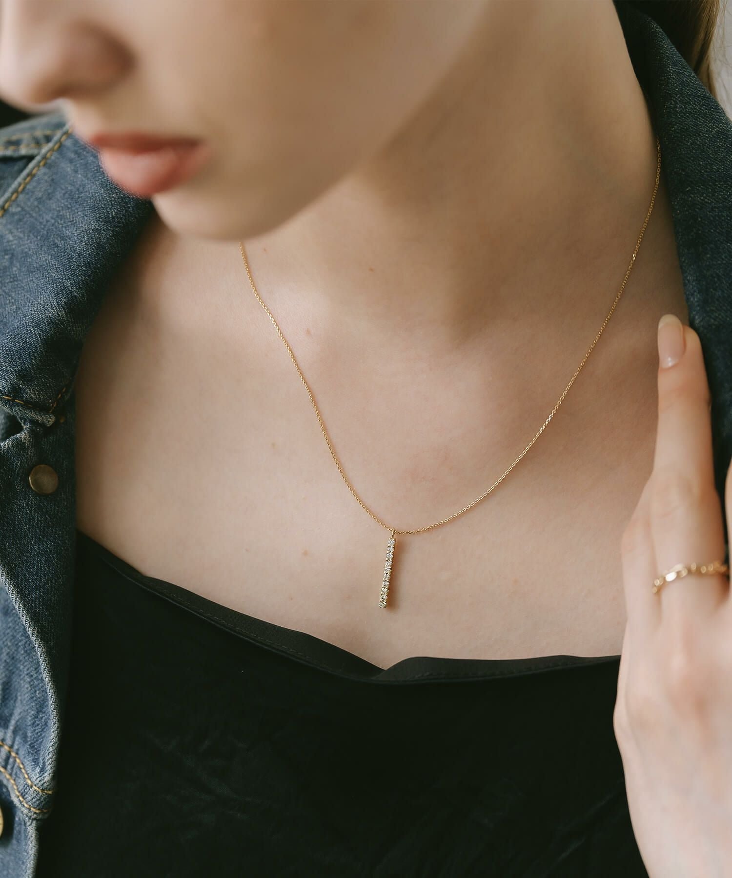 ダイヤモンド ネックレス 0.3ct 18k レディース 【tuplet-lucere