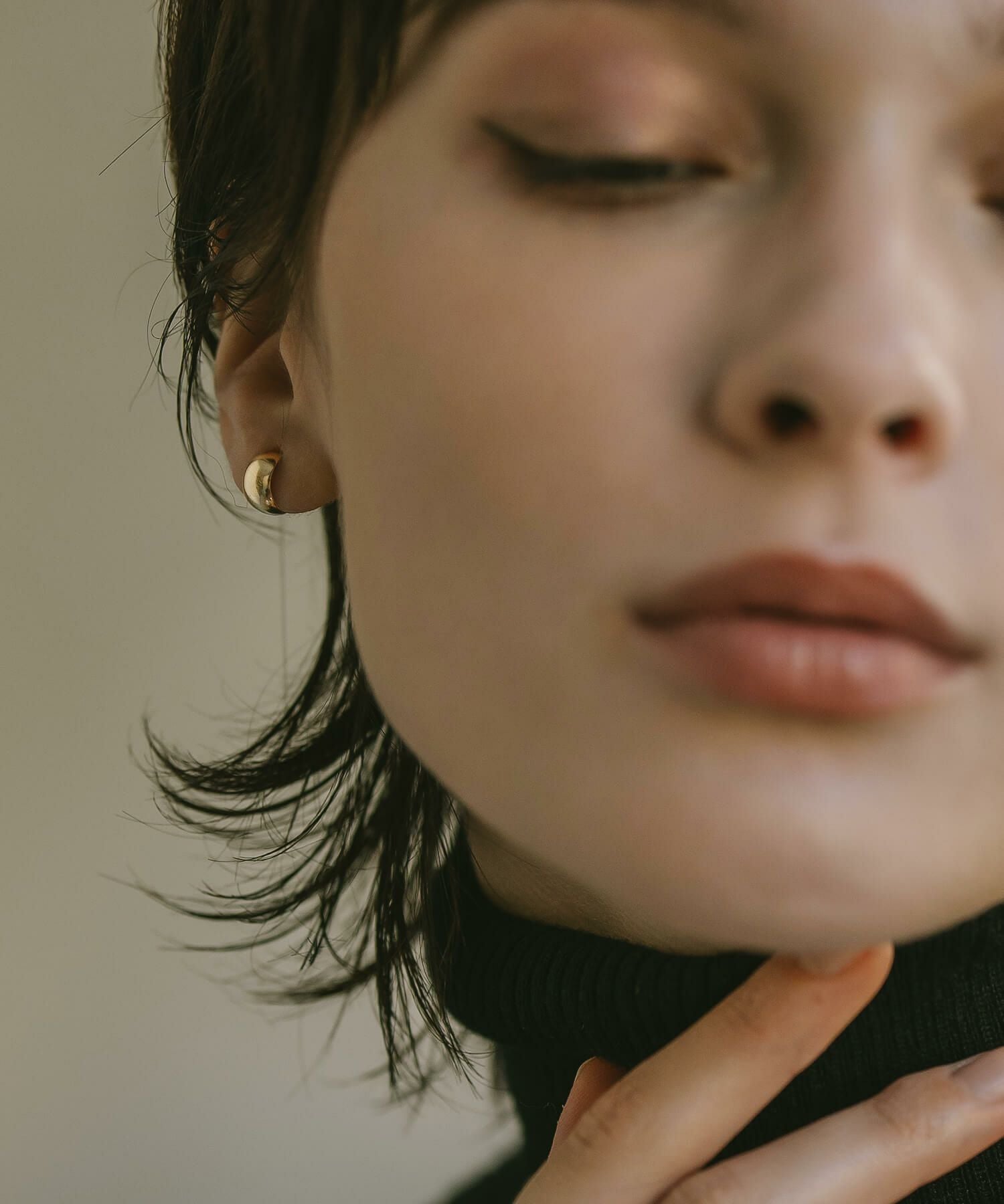 k18 ピアス フープピアス ゴールド 【luzon-hoop ルゾン・フープ