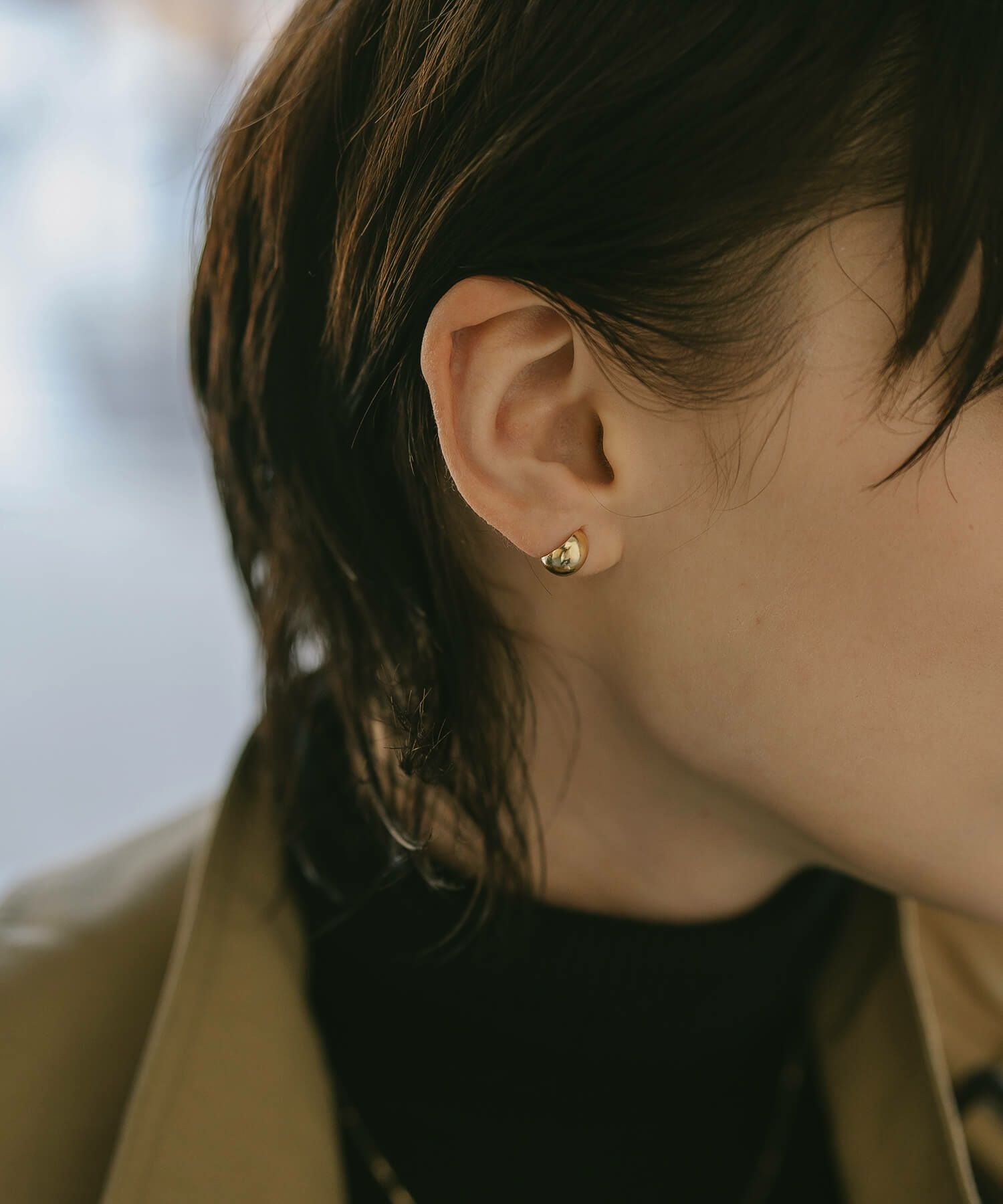 k18 ピアス フープピアス ゴールド 【luzon-hoop ルゾン・フープ