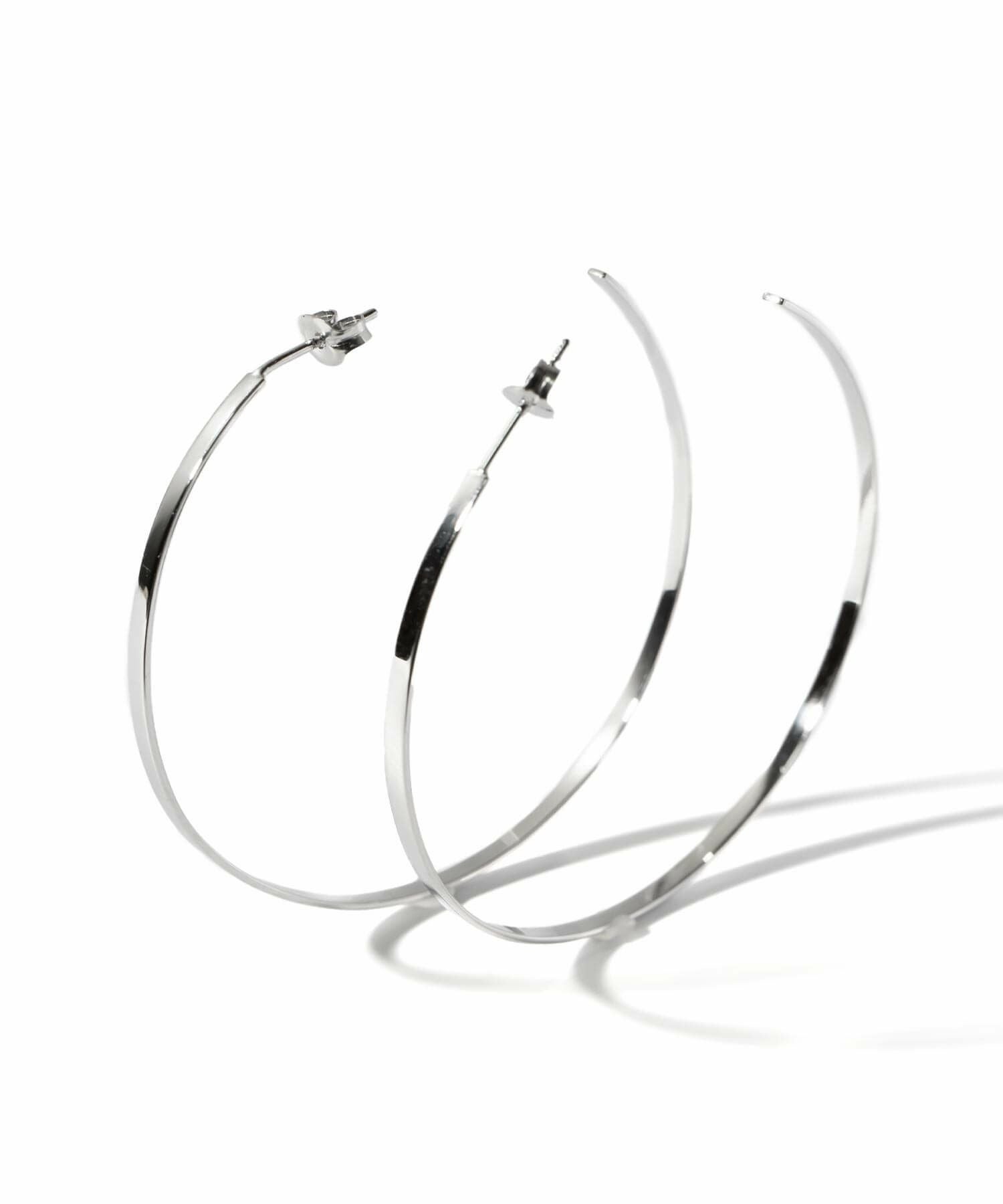 ピアス フープ 18金 仕上げ 18k 大きめ フープピアス 【lamina ラミナ