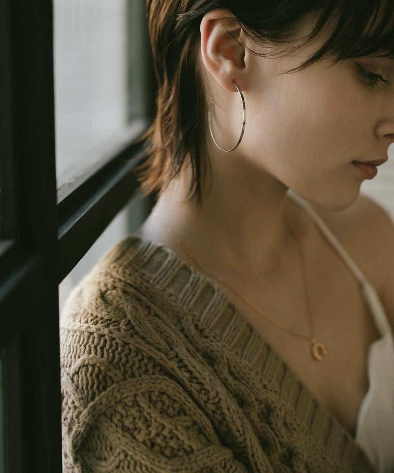 ピアス フープ 18金 仕上げ 18k 大きめ フープピアス シルバー 金属アレルギー 対応 【lamina ラミナ L】 フープピアス シルバー ゴールド レディース メンズ 細め 大ぶり 軽い 大人 おしゃれ ピアス 大きい 女性 かわいい 可愛い シルバー925 シンプル フープイヤリング