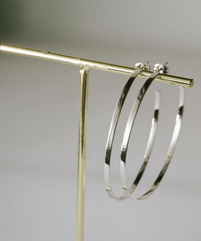 ピアス フープ 18金 仕上げ 18k 大きめ フープピアス シルバー 金属アレルギー 対応 【lamina ラミナ L】 フープピアス シルバー ゴールド レディース メンズ 細め 大ぶり 軽い 大人 おしゃれ ピアス 大きい 女性 かわいい 可愛い シルバー925 シンプル フープイヤリング