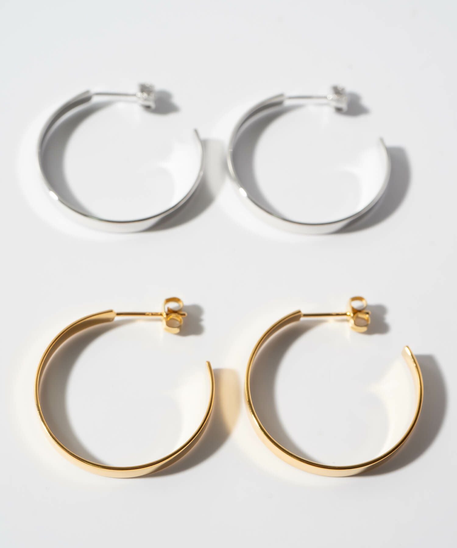ピアス フープ 3mm 18金 仕上げ 18k 小さめ フープピアス 【lamina