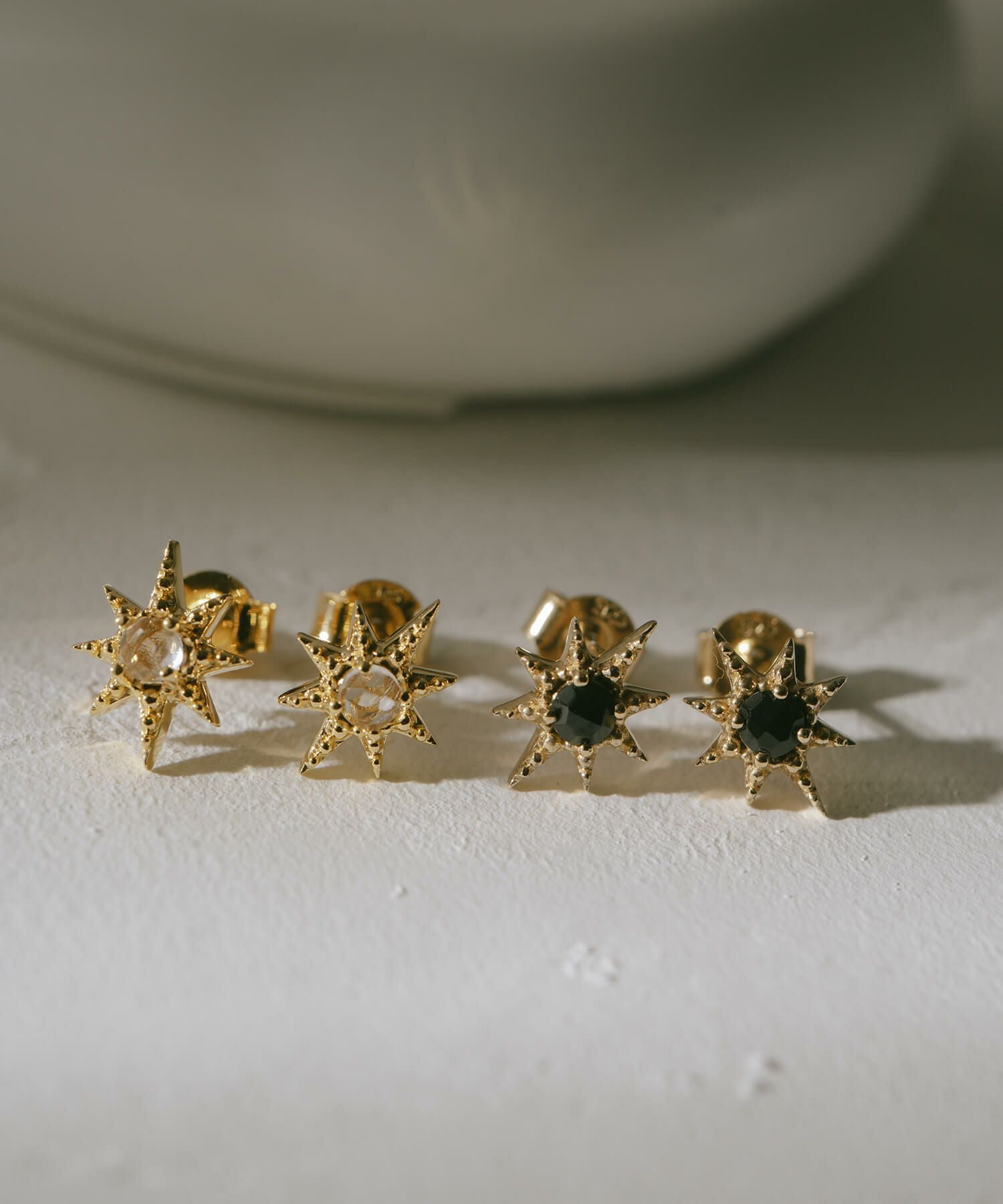 18金 仕上げ ピアス シルバー 925 スタッド ブラックオニキス