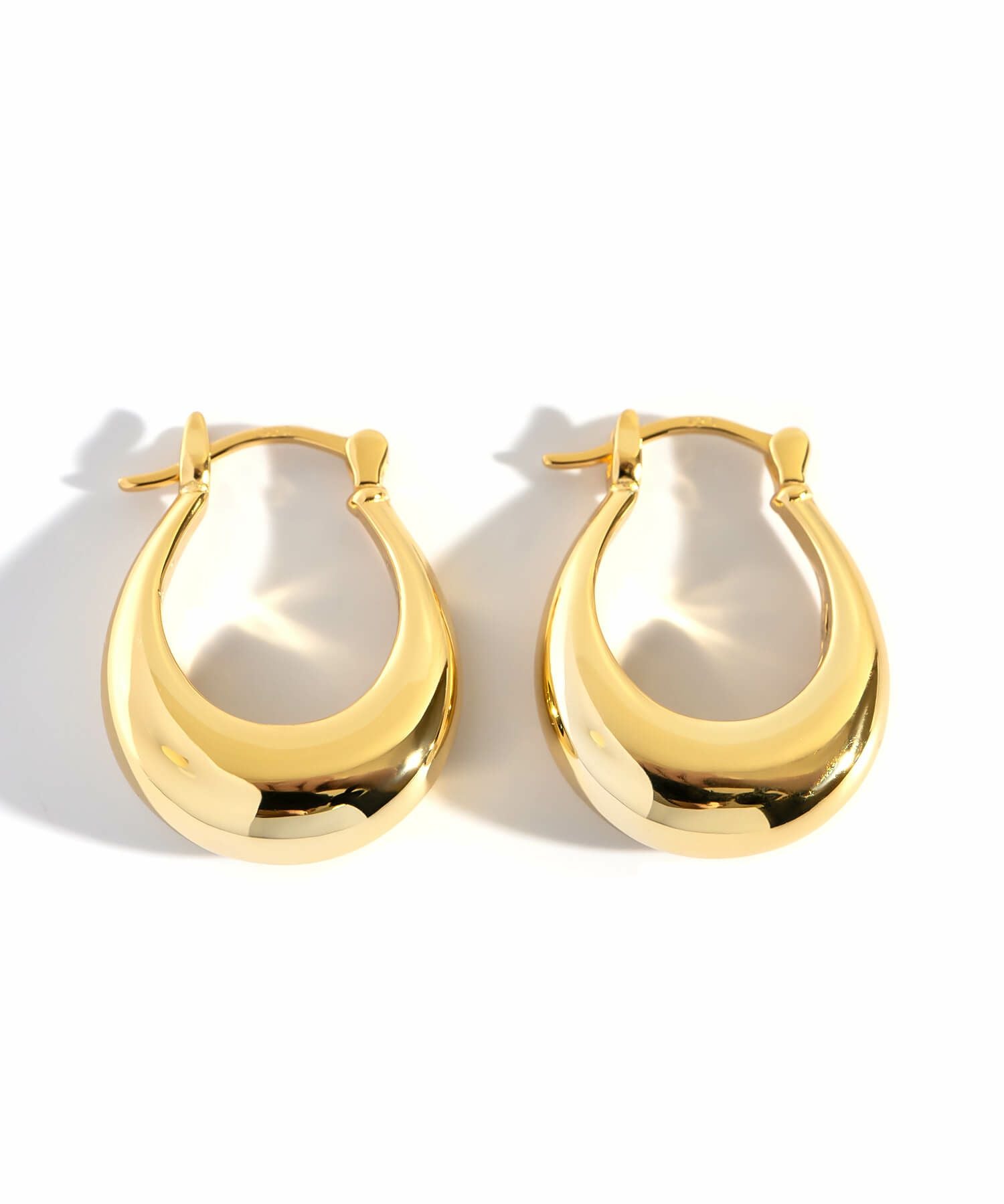 フープピアス 大きめ シルバー ピアス フープ 【Ladew-miel