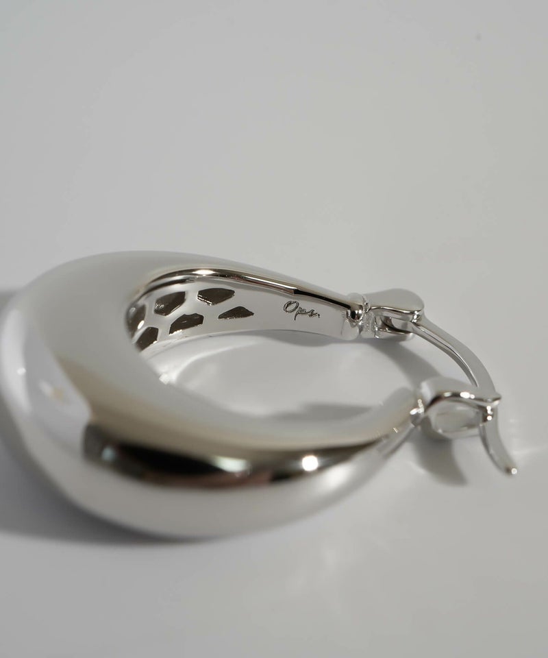 フープピアス 大きめ シルバー ピアス フープ 金属アレルギー対応 【Ladew-miel ラデューミエル】 レディース ドロップ 揺れる シルバー925 雫 大きい 大ぶり ゴールド オーバル おしゃれ 個性的 人気 シンプル カジュアル 大人 かわいい