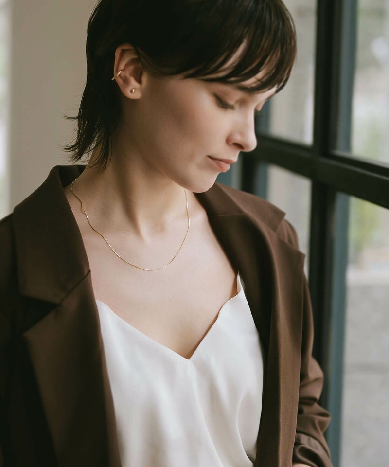 18金 ネックレス レディース 大人 チェーン 45cm 【Ariadne-sera-nk アリアドネ・セラ】ネックレス チェーン だけ 華奢 チェーンだけ 18K K18 ゴールド シンプル ゴールド スキンジュエリー 細い 大人 可愛い おしゃれ 軽量 普段使い 20代 30代 40代 50代 ギフト プレゼント