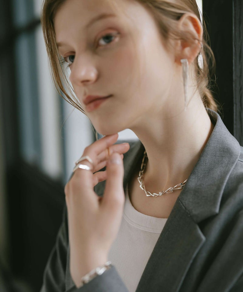 ネックレス  チェーン レディース 短め 【eive-nk エイブ 】 シルバー925 チョーカー ネックレス 太め チェーン 大ぶり シンプル チェーンネックレス カジュアル フォーマル おしゃれ 金属アレルギー 安心 ジュエリー アクセサリー 地金