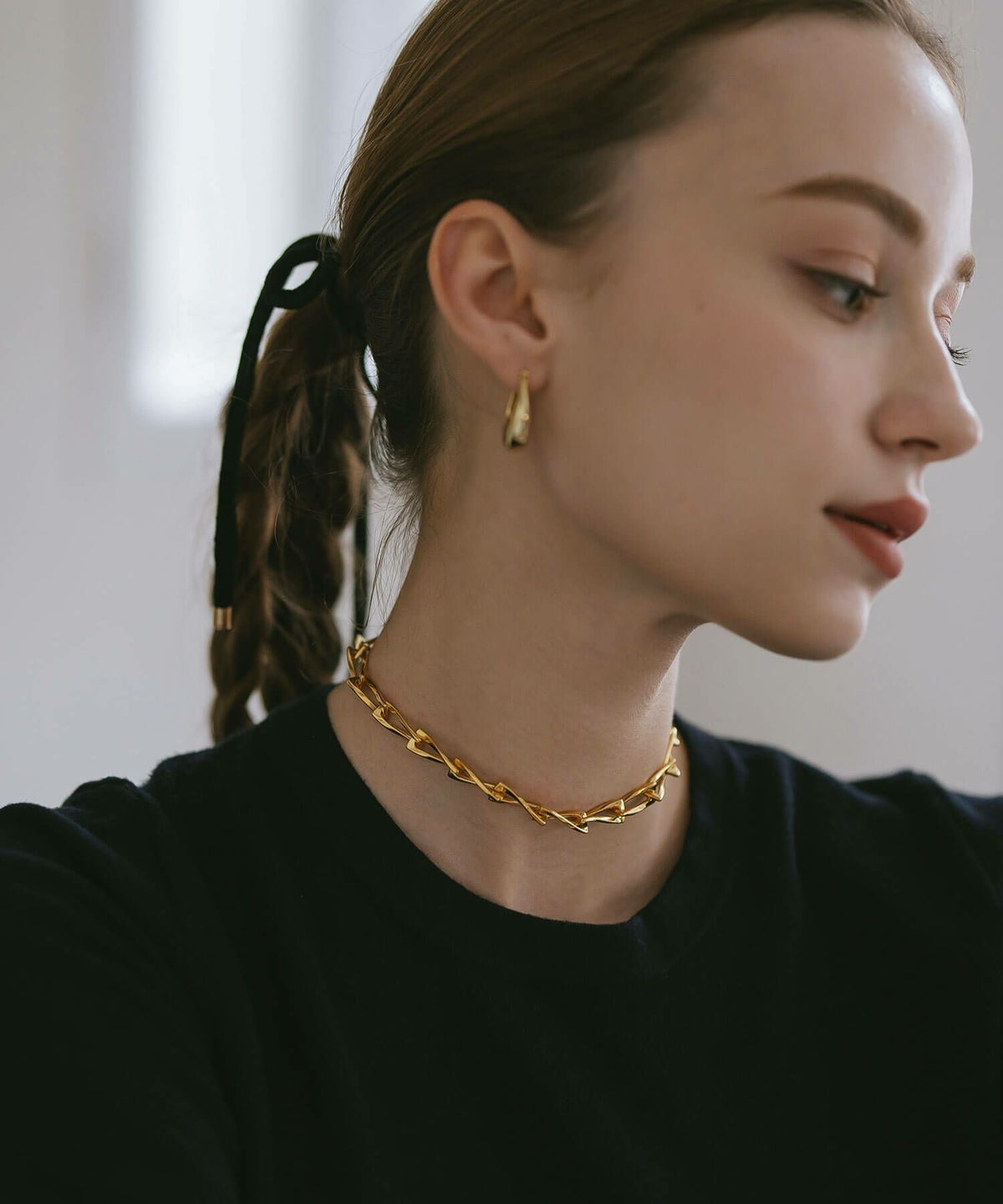 ネックレス  チェーン レディース 短め 【eive-nk エイブ 】 シルバー925 チョーカー ネックレス 太め チェーン 大ぶり シンプル チェーンネックレス カジュアル フォーマル おしゃれ 金属アレルギー 安心 ジュエリー アクセサリー 地金