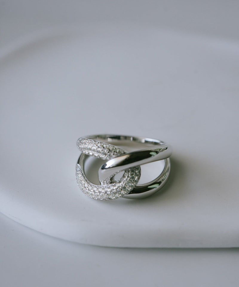 リング 指輪 レディース シンプル 大ぶり 太め キラキラ