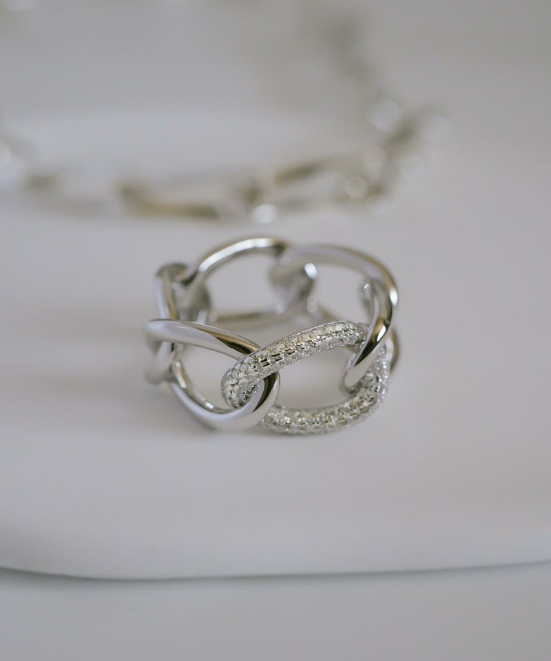 チェーンリング 指輪 レディース シンプル 大ぶり 太め