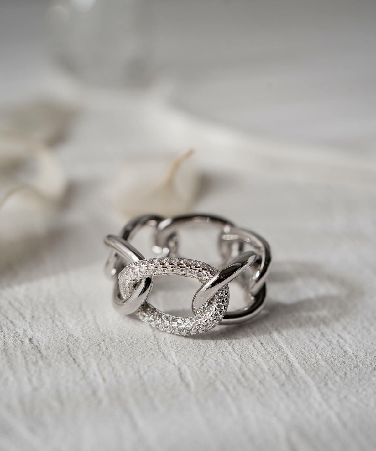 チェーンリング 指輪 レディース シンプル 大ぶり 太め