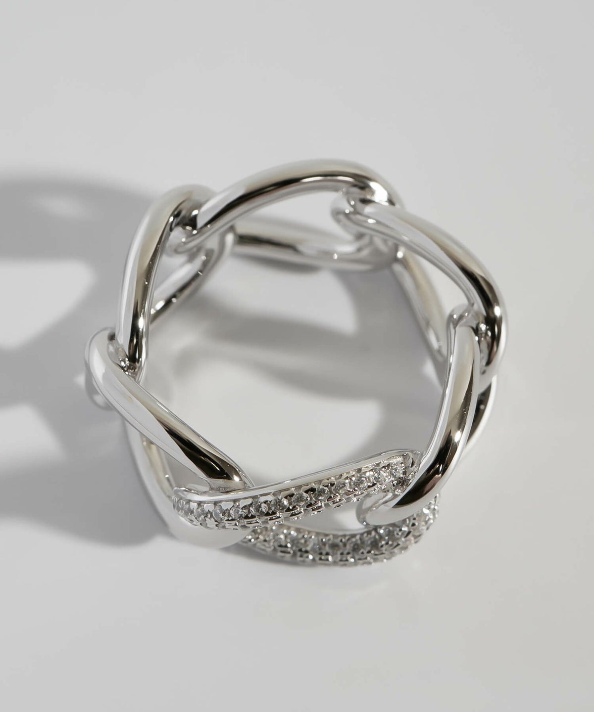 チェーンリング 指輪 レディース シンプル 大ぶり 太め