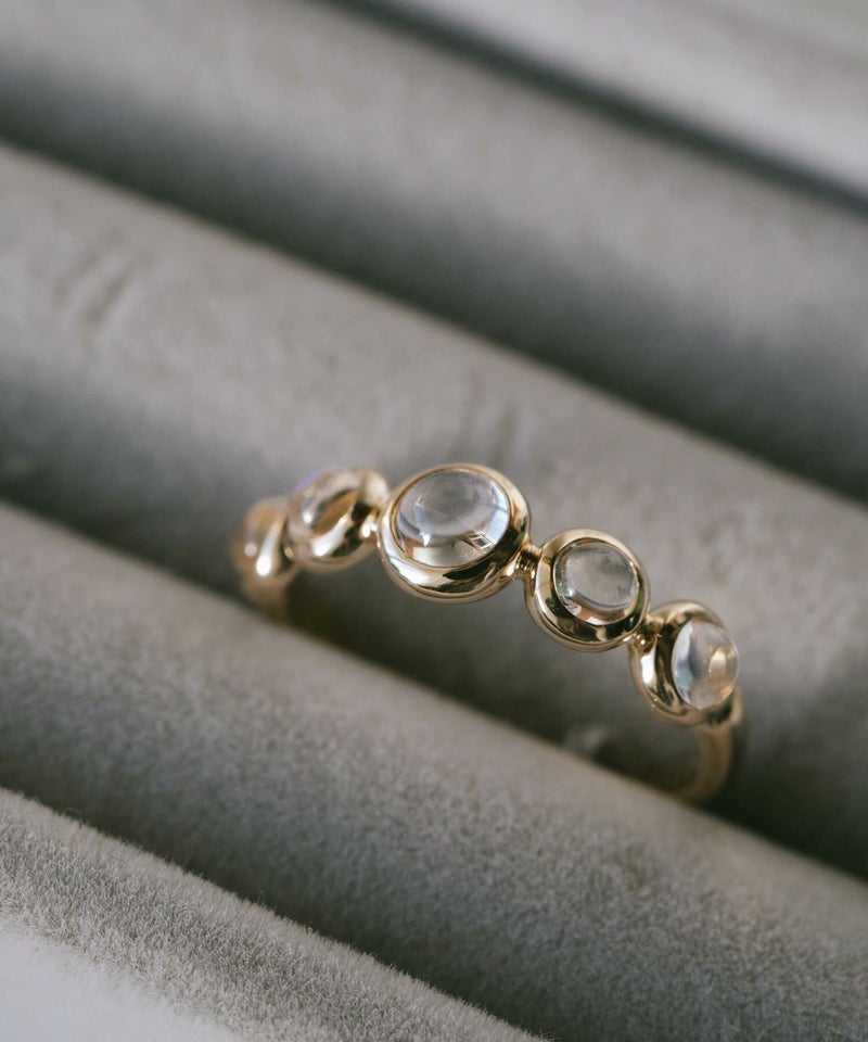 天然石 リング 指輪 レディース シンプル ゴールド ムーンストーン 誕生石
