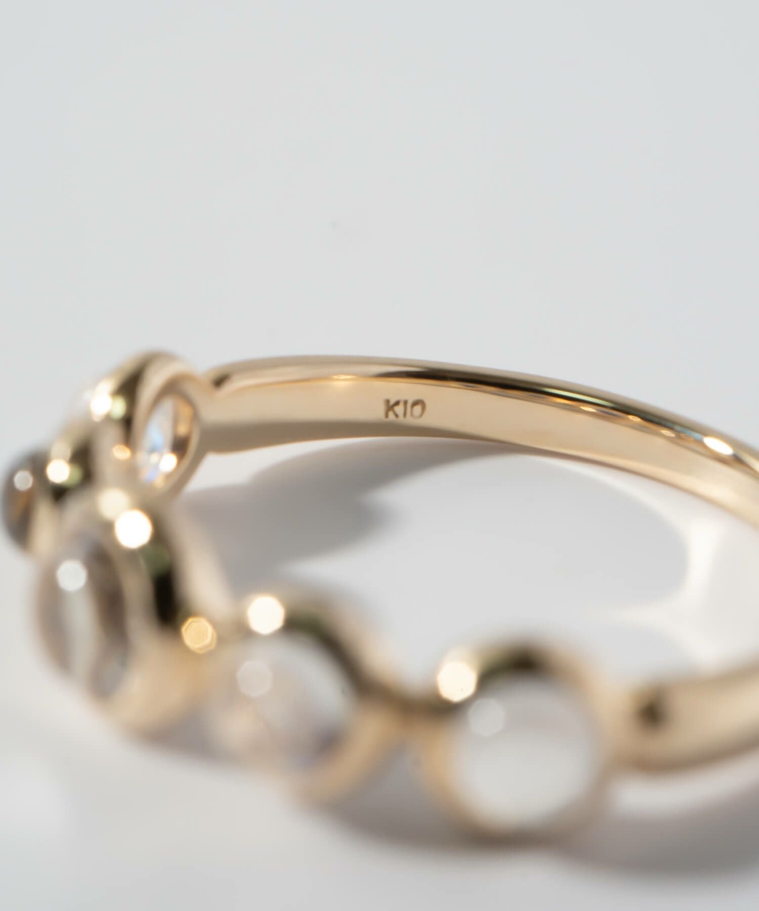 ブルー ムーンストーン 天然石 リング 10K 【mystora-r ミストラ