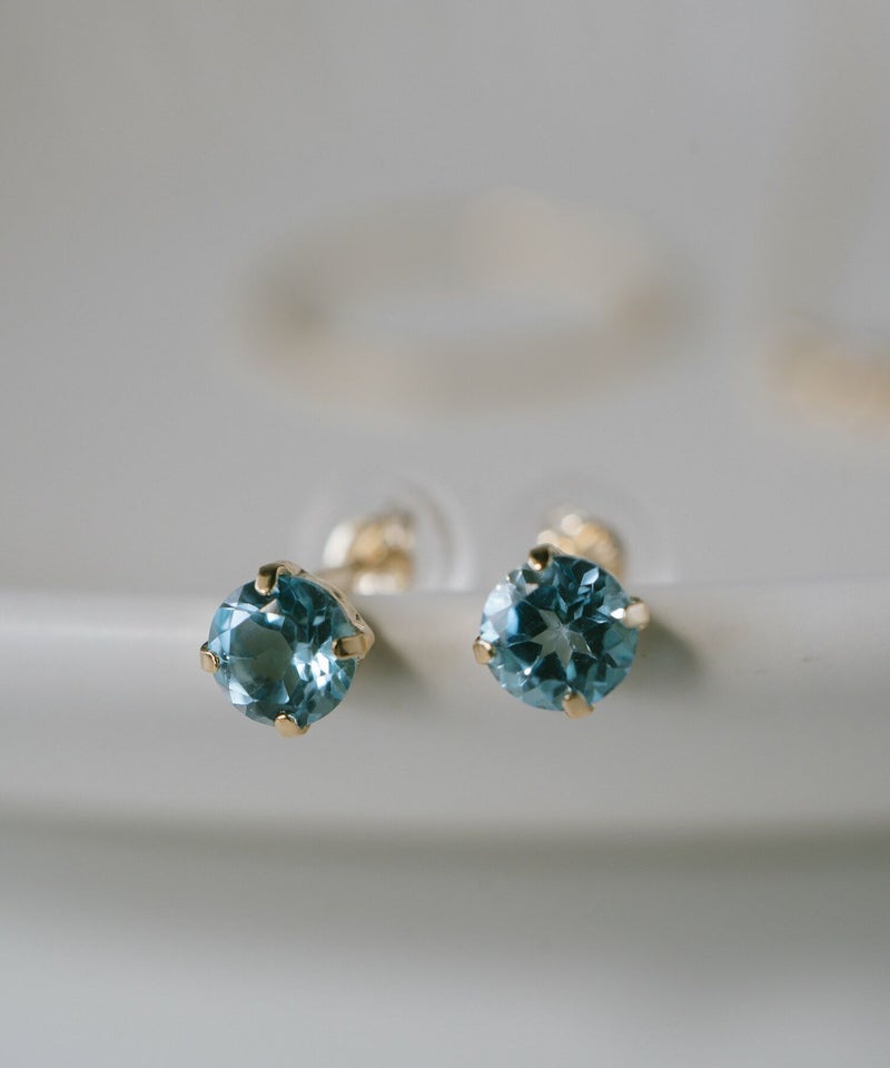 ピアス 一粒 天然石 【enlille-nova エンリル・ノヴァ】  ゴールド K10 金属アレルギー対応 タンザナイト ブルートパーズ トルマリン  ブランド 10K 10金 小さめ 小さい 小ぶり 大人 おしゃれ シンプル レディース  誕生石 エレガント 石 パワーストーン お守り 軽量 推し色