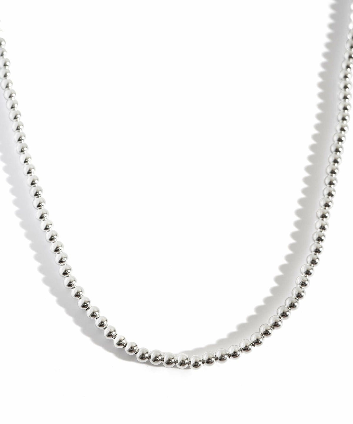 33cm シルバー925 チョーカー ネックレス 金属アレルギー 対応 【palmyla-choker パルミラ・チョーカー】 小ぶり ボールチェーン 3mm レディース シンプル 丸玉 ボール silver925 長さ33cm + 5cm ネックレス チェーン 玉 おしゃれ 大人 可愛い ギフト