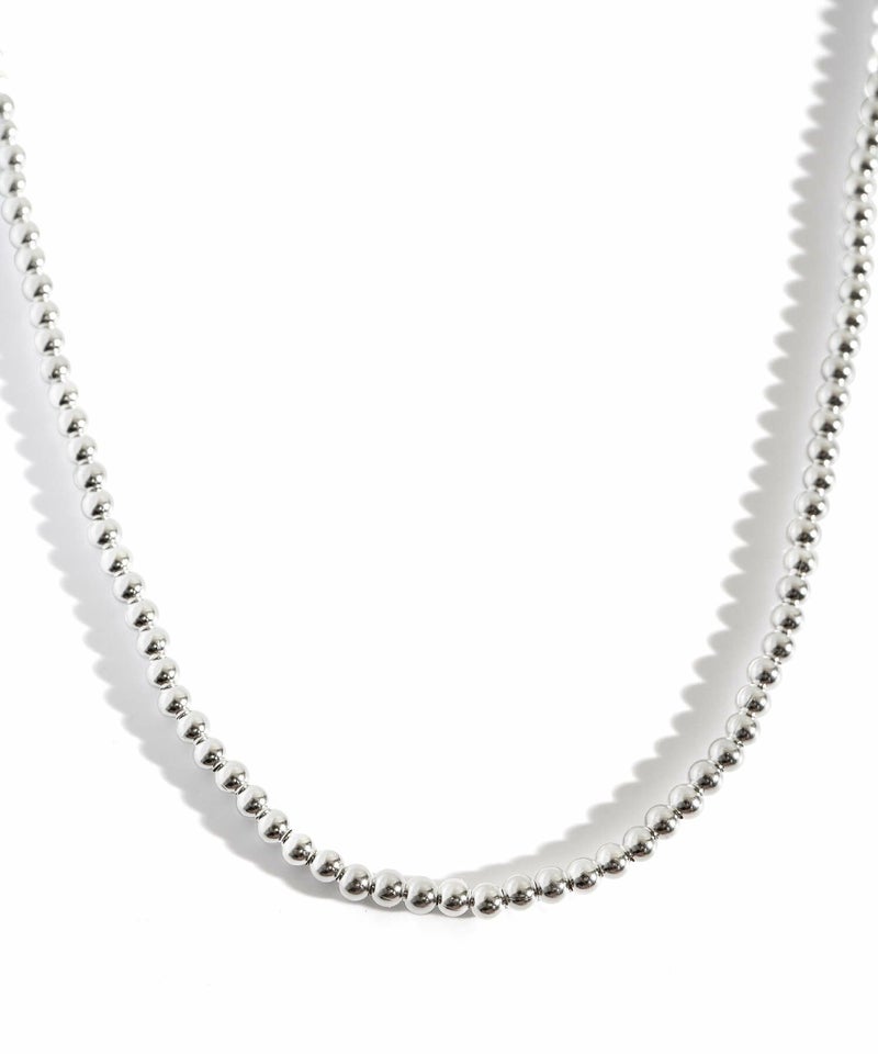 33cm シルバー925 チョーカー ネックレス 金属アレルギー 対応 【palmyla-choker パルミラ・チョーカー】 小ぶり ボールチェーン 3mm レディース シンプル 丸玉 ボール silver925 長さ33cm + 5cm ネックレス チェーン 玉 おしゃれ 大人 可愛い ギフト