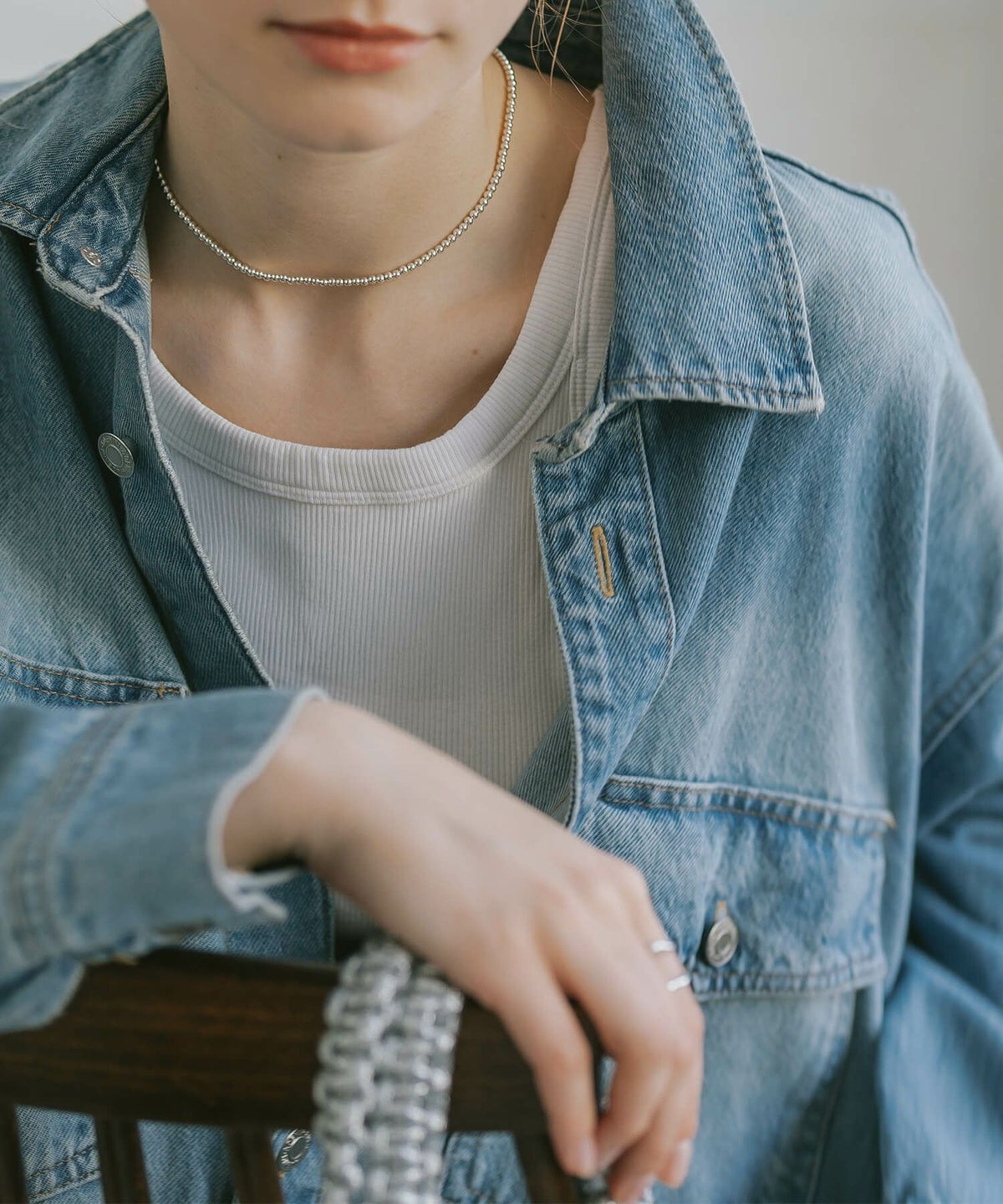 33cm シルバー925 チョーカー ネックレス 金属アレルギー 対応 【palmyla-choker パルミラ・チョーカー】 小ぶり ボールチェーン 3mm レディース シンプル 丸玉 ボール silver925 長さ33cm + 5cm ネックレス チェーン 玉 おしゃれ 大人 可愛い ギフト