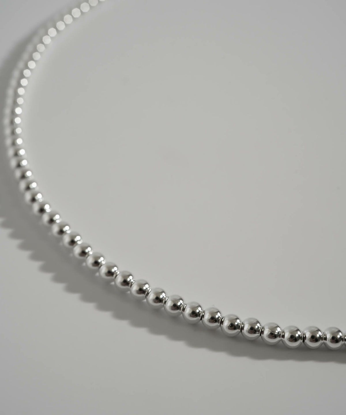 33cm シルバー925 チョーカー ネックレス 金属アレルギー 対応 【palmyla-choker パルミラ・チョーカー】 小ぶり ボールチェーン 3mm レディース シンプル 丸玉 ボール silver925 長さ33cm + 5cm ネックレス チェーン 玉 おしゃれ 大人 可愛い ギフト