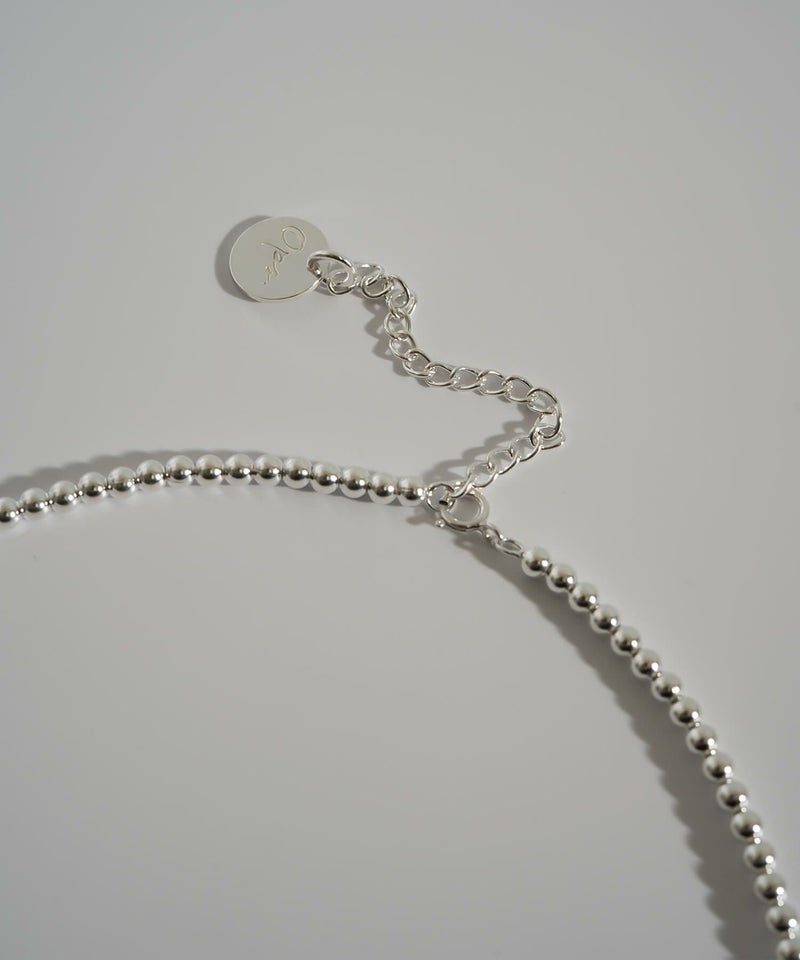 33cm シルバー925 チョーカー ネックレス 金属アレルギー 対応 【palmyla-choker パルミラ・チョーカー】 小ぶり ボールチェーン 3mm レディース シンプル 丸玉 ボール silver925 長さ33cm + 5cm ネックレス チェーン 玉 おしゃれ 大人 可愛い ギフト