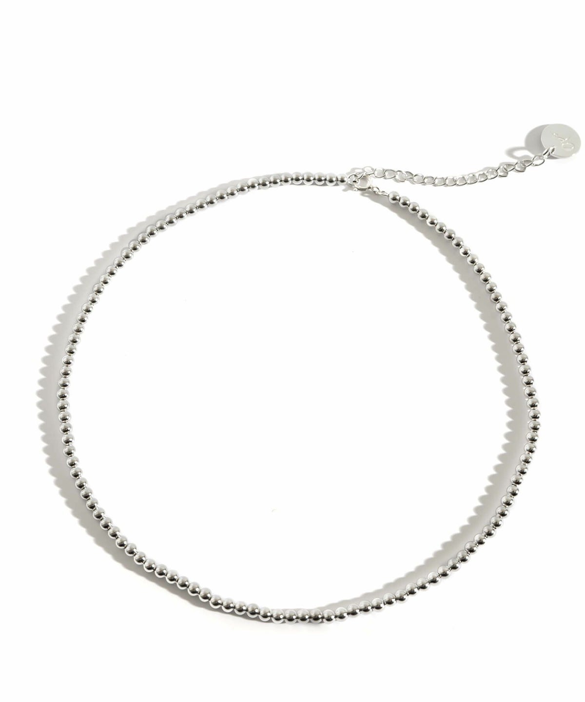 33cm シルバー925 チョーカー ネックレス 金属アレルギー 対応 【palmyla-choker パルミラ・チョーカー】 小ぶり ボールチェーン 3mm レディース シンプル 丸玉 ボール silver925 長さ33cm + 5cm ネックレス チェーン 玉 おしゃれ 大人 可愛い ギフト