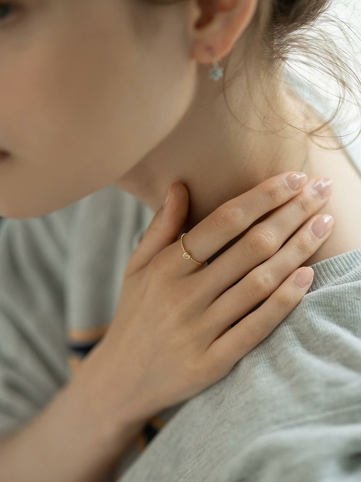 ダイヤ 指輪 ダイヤモンド 18金 リング k18 シンプル 【meon メオン