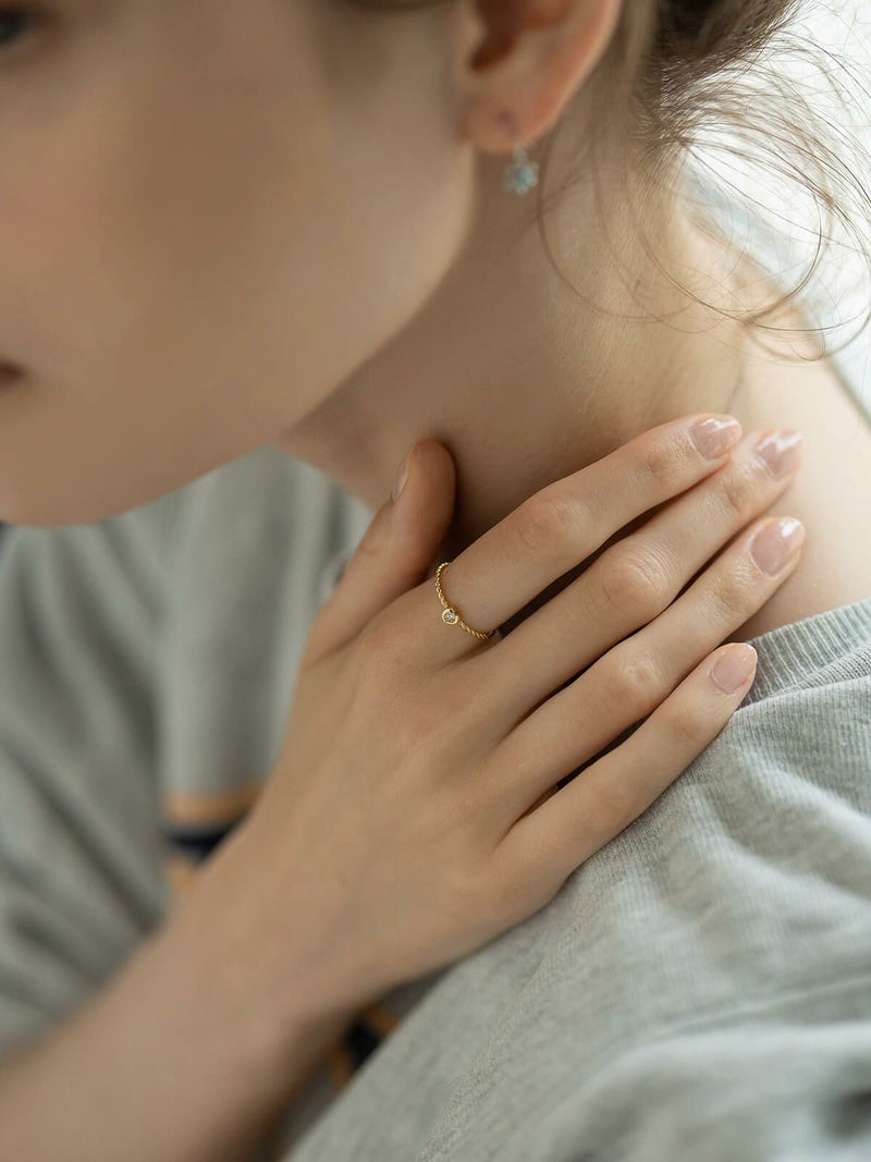 ダイヤ 指輪 ダイヤモンド 18金 リング k18 シンプル 【meon メオン】 18k リング ダイヤ レディース ゴールド 誕生石 パワーストーン 指輪 レディース おしゃれ つけっぱなし 華奢 リング 重ね 付け 重ねづけ 繊細 リング