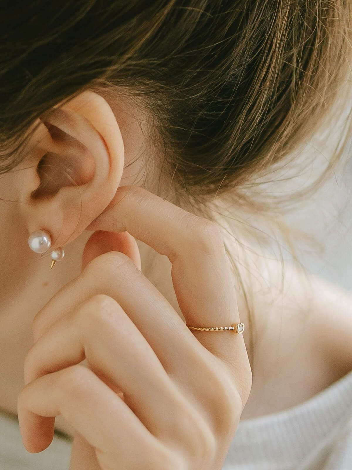 ダイヤ 指輪 ダイヤモンド 18金 リング k18 シンプル 【meon メオン