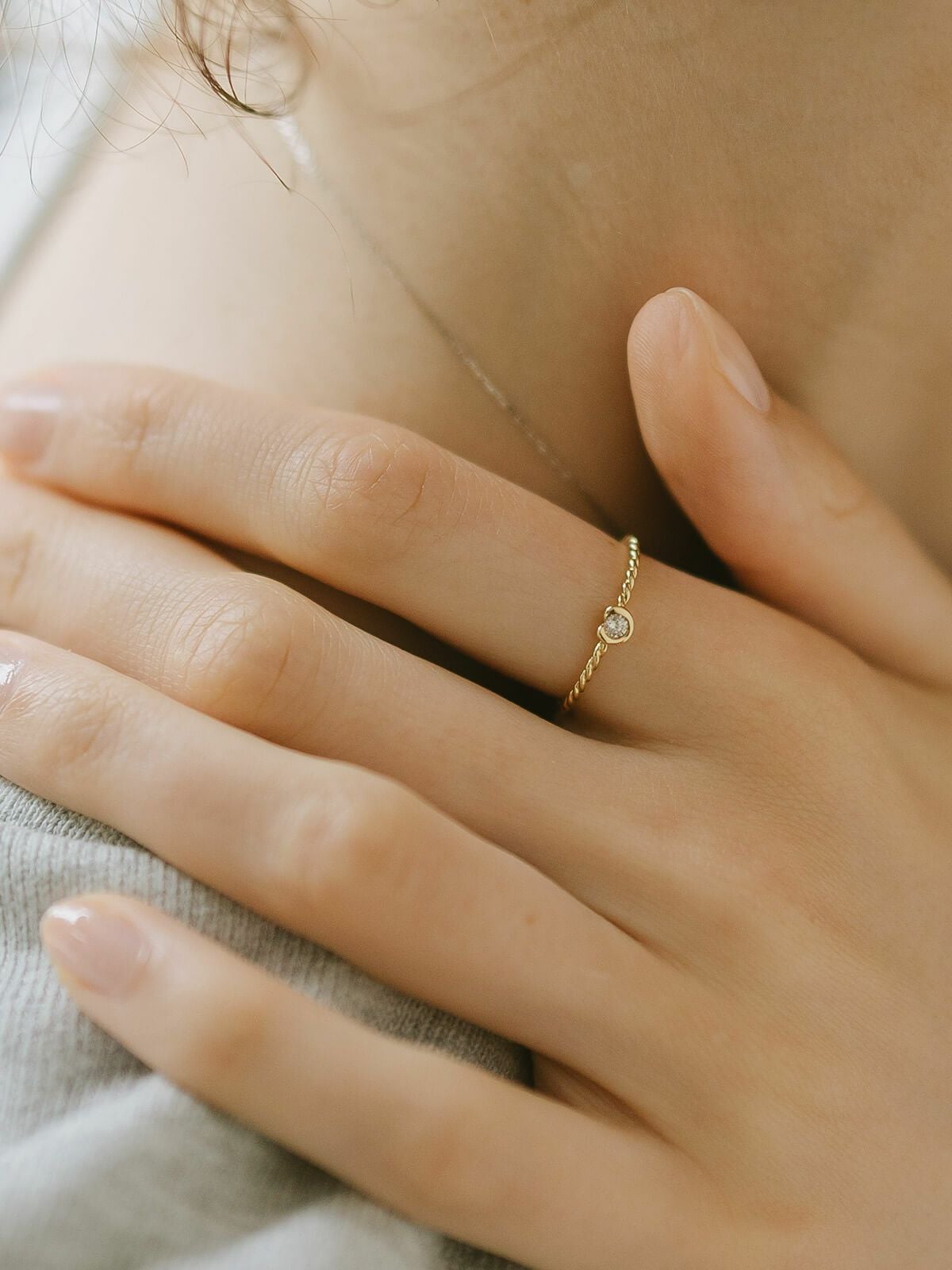 ダイヤ 指輪 ダイヤモンド 18金 リング k18 シンプル 【meon メオン】 18k リング ダイヤ レディース ゴールド 誕生石 パワーストーン 指輪 レディース おしゃれ つけっぱなし 華奢 リング 重ね 付け 重ねづけ 繊細 リング