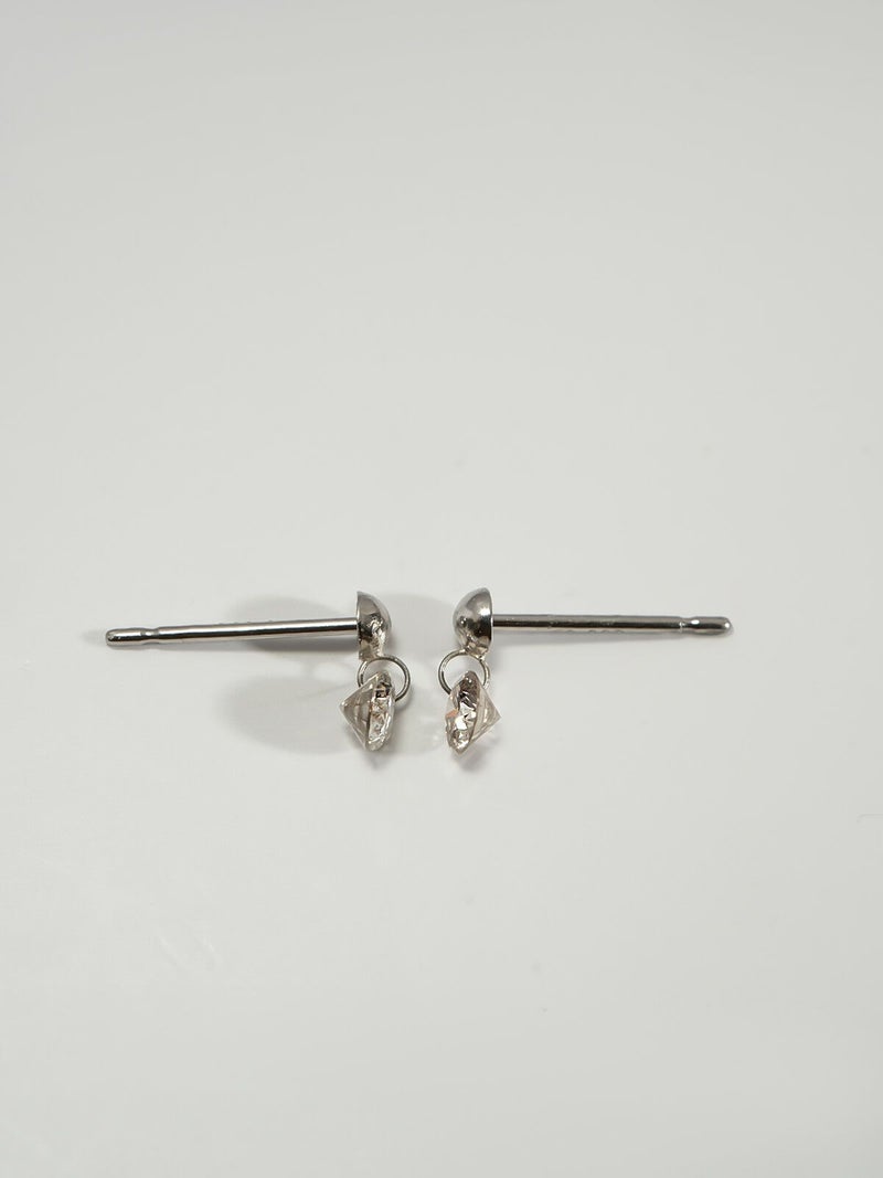 【数量限定】ダイヤモンド ピアス 一粒 プラチナ 計0.2ct【asteri-nanoaアステリ・ナノア】ダイヤ つけっぱなしピアス 金属アレルギー対応 おしゃれ シンプル 女性 誕生石 極小 ダイヤ レディース