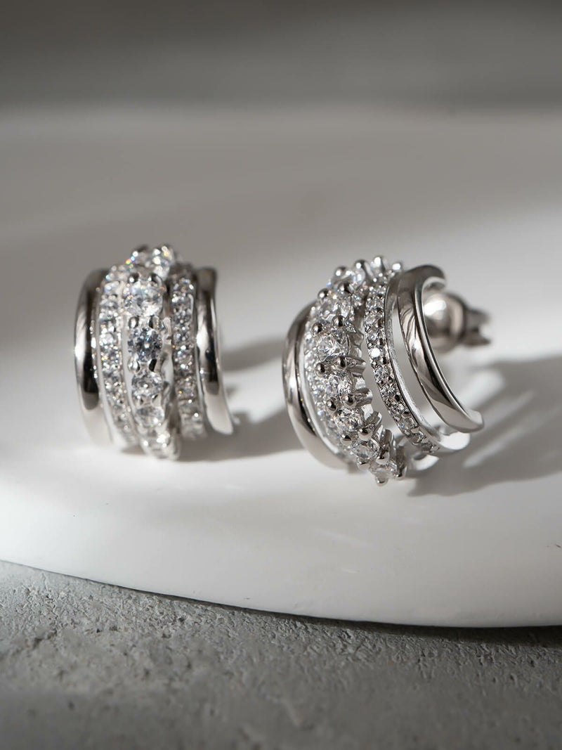 フープピアス 大ぶり 大きめ シルバー925 レディース