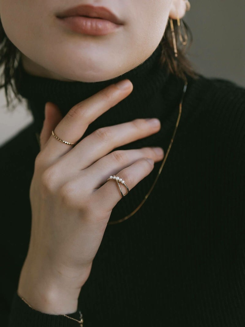 パール リング おしゃれ レディース 10k 指輪 【cruvia クラヴィア】 真珠 淡水 レディース アレルギー対応 シンプル 指輪 冠婚葬祭 普段使い 淡水真珠 淡水パール 真珠指輪 パール指輪 きれいめ フォーマル アクセサリー ジュエリー 大人可愛い