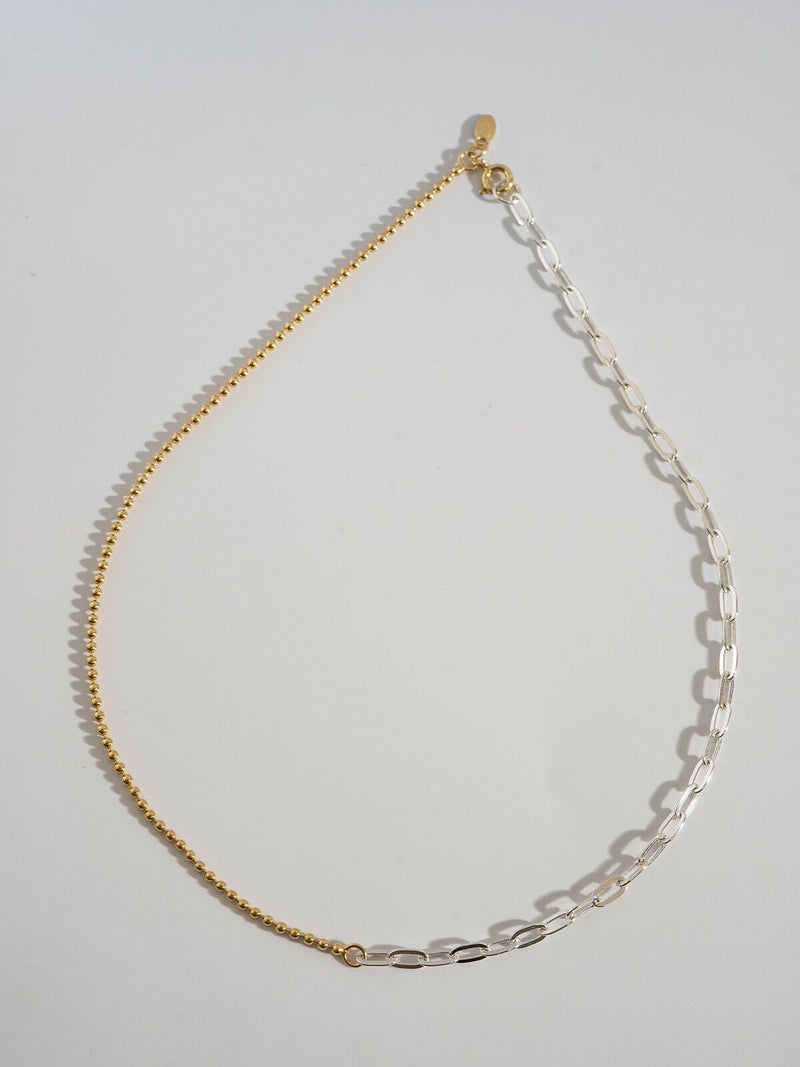 チェーンネックレス レディース シンプル バイカラー