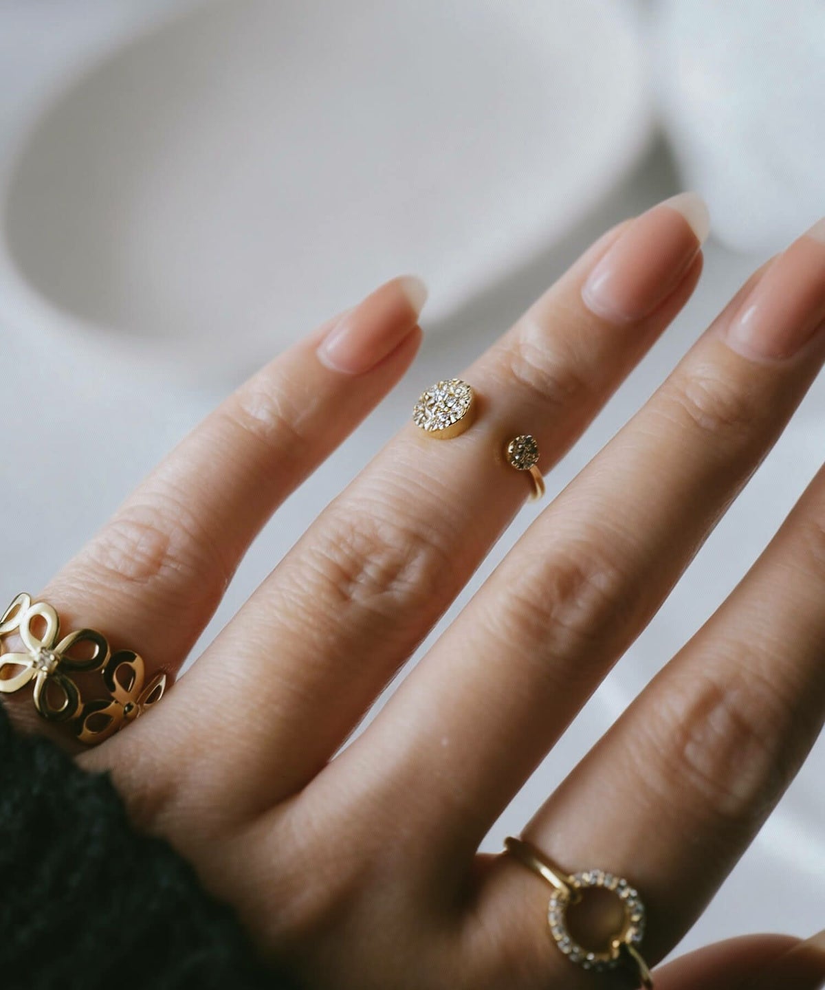 ピンキーリング k18 ダイヤ リング 指輪 ダイヤモンド 18金 シンプル 【thelaia-r テライア】 ダイヤモンドリング ファランジリング 関節リング 18k ゴールド 誕生石 レディース おしゃれ つけっぱなし 華奢 リング 重ね 付け 重ねづけ 繊細 受注生産