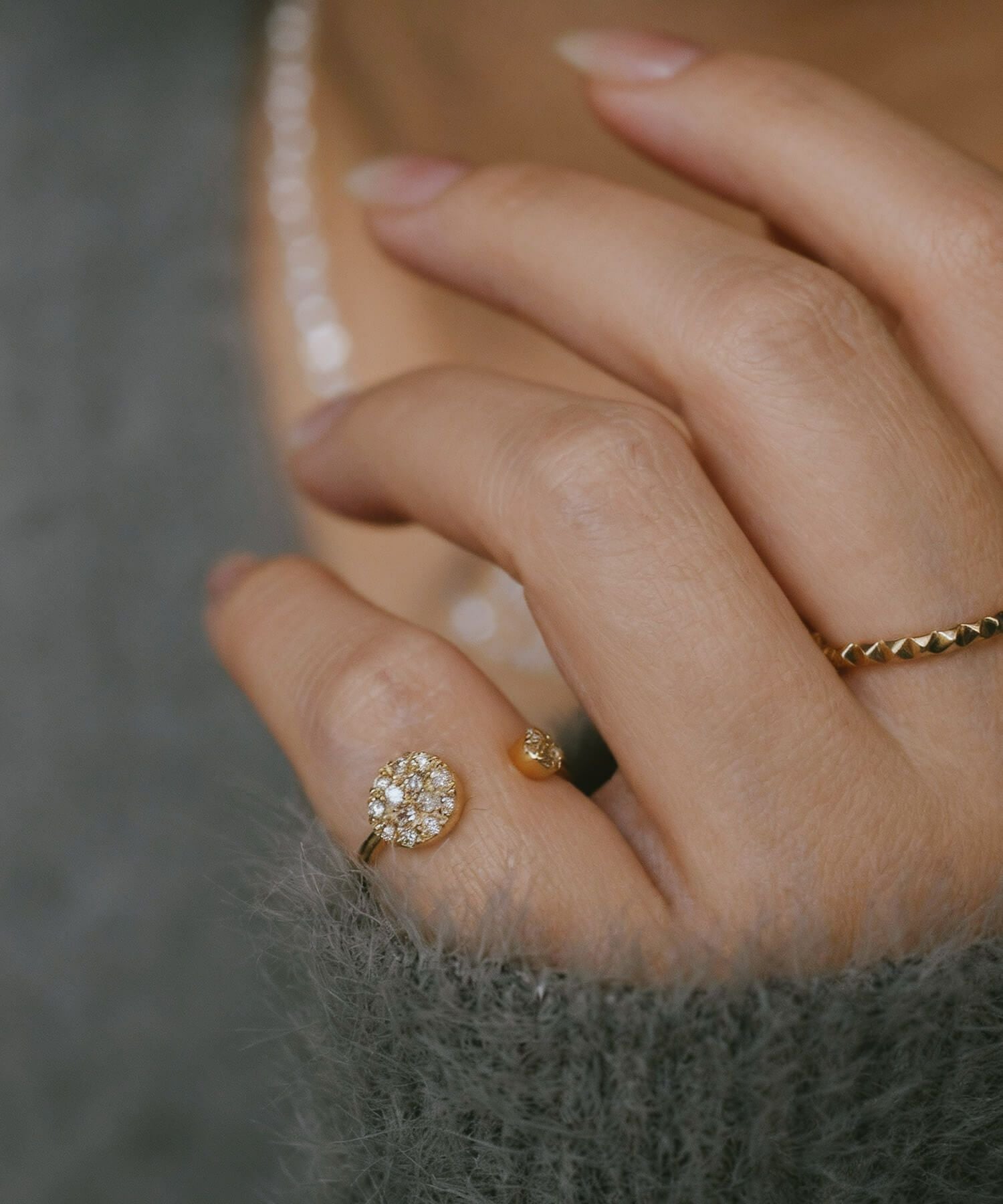 ピンキーリング k18 ダイヤ リング 指輪 ダイヤモンド【thelaia-r