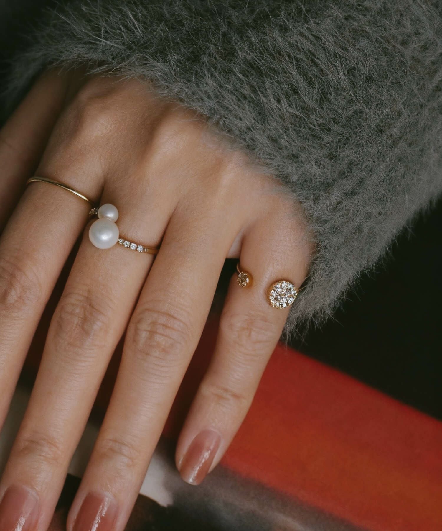 ピンキーリング k18 ダイヤ リング 指輪 ダイヤモンド【thelaia-r