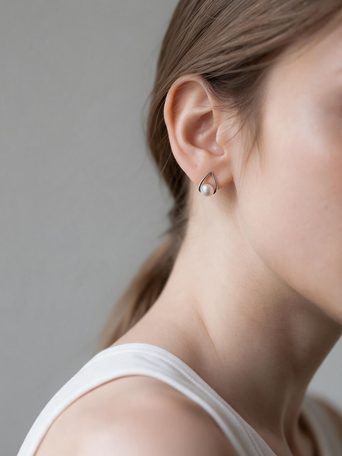 パール ピアス 一粒 ドロップ ぶら下がり シルバー925 金属アレルギー対応 フープ 【arne アルネ】 ドロップピアス 18k 仕上げ ピアス 真珠 普段 使い シルバー ゴールド ニッケルフリー シンプル ギフト プレゼント 女性 誕生日 クリスマス バレンタイン