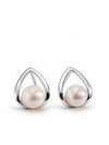 パール ピアス 一粒 ドロップ ぶら下がり シルバー925 金属アレルギー対応 フープ 【arne アルネ】 ドロップピアス 18k 仕上げ ピアス 真珠 普段 使い シルバー ゴールド ニッケルフリー シンプル ギフト プレゼント 女性 誕生日 クリスマス バレンタイン