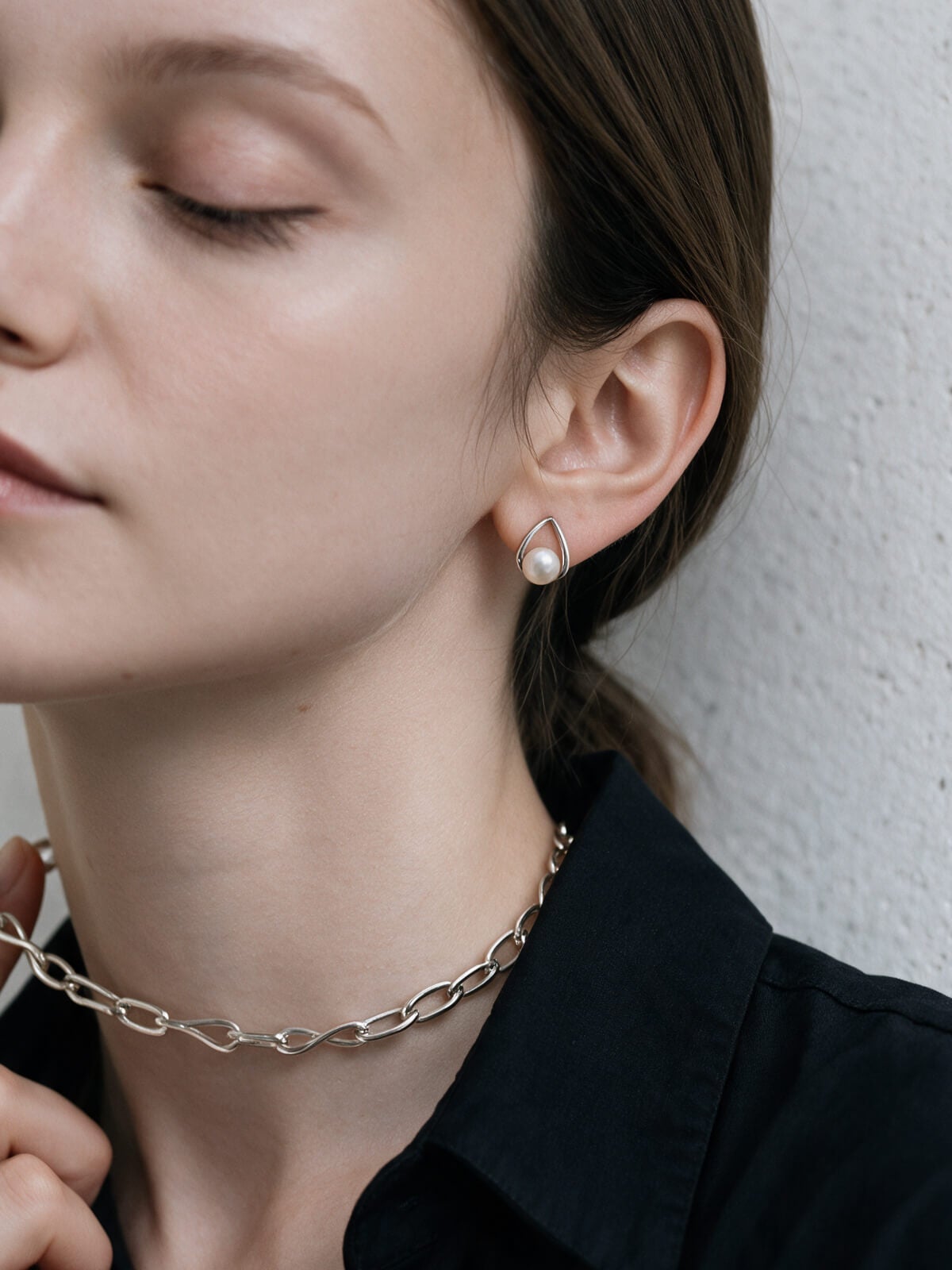 パール ピアス 一粒 ドロップ ぶら下がり シルバー925 金属アレルギー対応 フープ 【arne アルネ】 ドロップピアス 18k 仕上げ ピアス 真珠 普段 使い シルバー ゴールド ニッケルフリー シンプル ギフト プレゼント 女性 誕生日 クリスマス バレンタイン