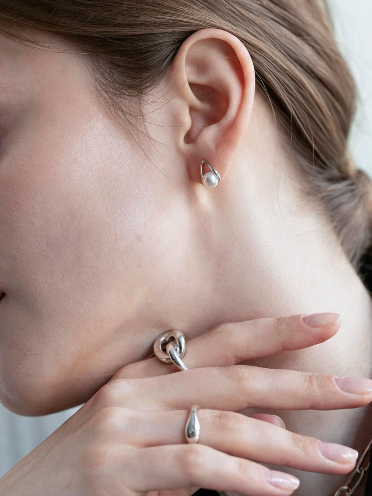 パール ピアス 一粒 ドロップ ぶら下がり シルバー925 金属アレルギー対応 フープ 【arne アルネ】 ドロップピアス 18k 仕上げ ピアス 真珠 普段 使い シルバー ゴールド ニッケルフリー シンプル ギフト プレゼント 女性 誕生日 クリスマス バレンタイン