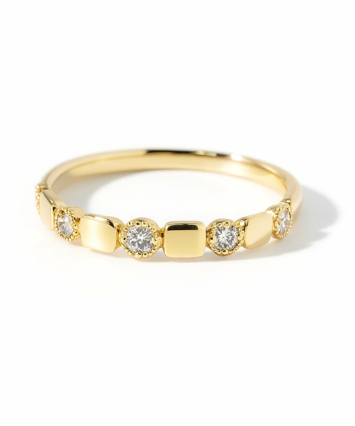 ピンキーリング k18 ダイヤ リング 指輪 ダイヤモンド 18金 シンプル 【tessera-r テセラ】 ダイヤモンドリング ファランジリング 関節リング 18k ゴールド 誕生石 レディース おしゃれ つけっぱなし 華奢 リング 重ね 付け 重ねづけ 繊細 受注生産