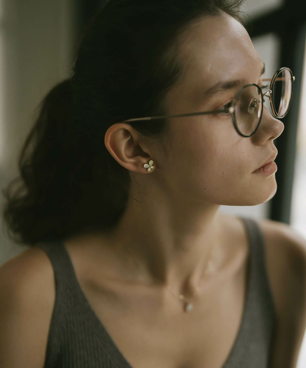 蝶 ピアス 10K 金属アレルギー 対応 【terra-papillon テラ・パピロン】 蝶々 バタフライ かわいい ピアス 10金 k10 色ーゴールド オパール 小さめ ピアス 小ぶり 大人 おしゃれ ピアス シンプル 小さい 誕生石 エレガント 石 パワーストーン お守り 繊細