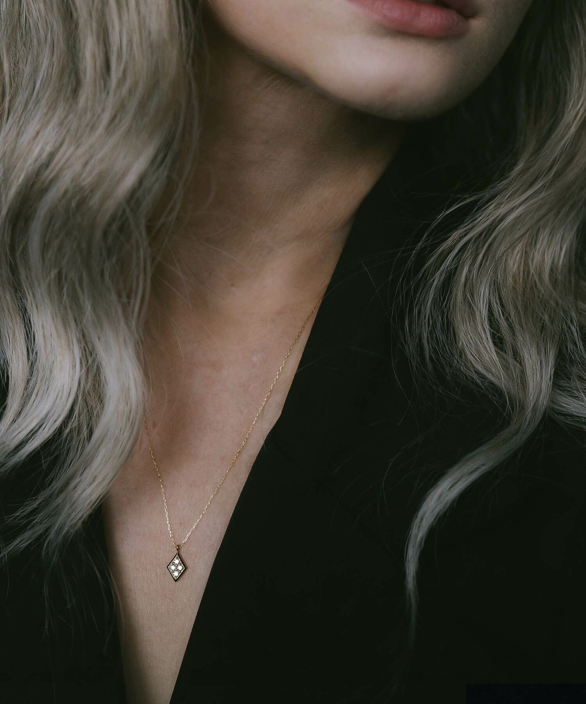 ダイヤモンド ネックレス レディース シンプル K18 ゴールド