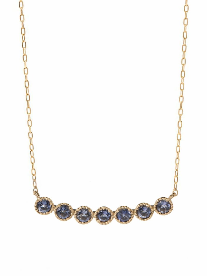 アイオライト ネックレス 天然石 10金 イエローゴールド 【palve-septet パルヴェ・セプテ】 ネックレス ペンダント 10K 金属アレルギー 対応 k10 ゴールド おしゃれ シンプル 誕生石 ネックレス パワーストーン お守り 受注生産