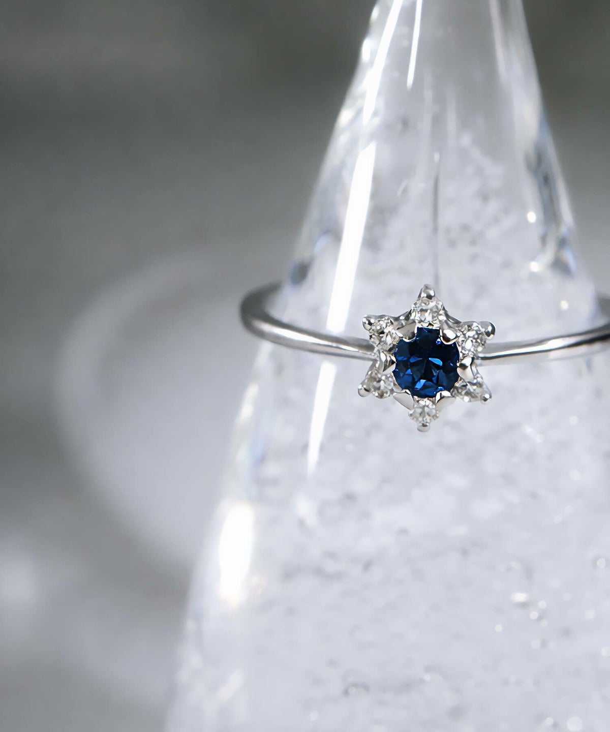 天然石 リング 指輪 プラチナ サファイヤ 星  【elneo-r エルネオ】 レディース  誕生石 パワーストーン お守り おしゃれ 華奢 リング 重ね 付け 重ねづけ 繊細 スター リング 受注生産
