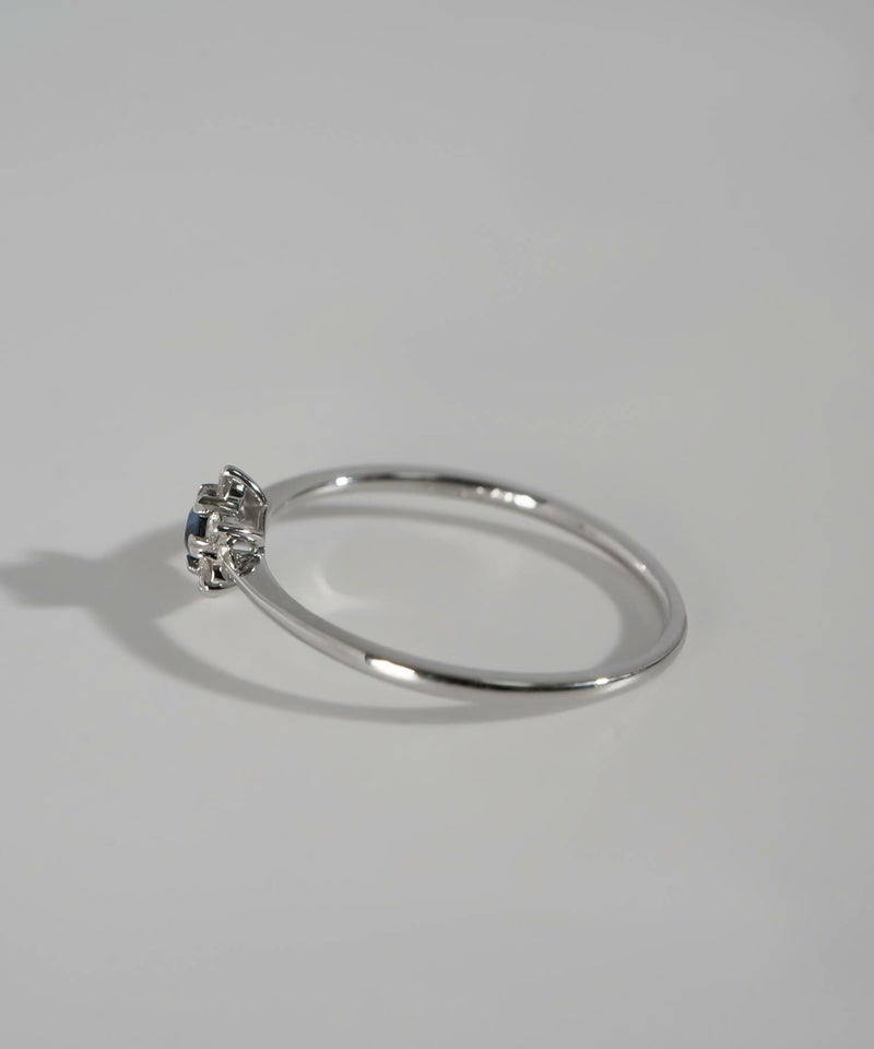 天然石 リング 指輪 プラチナ サファイヤ 星  【elneo-r エルネオ】 レディース  誕生石 パワーストーン お守り おしゃれ 華奢 リング 重ね 付け 重ねづけ 繊細 スター リング 受注生産